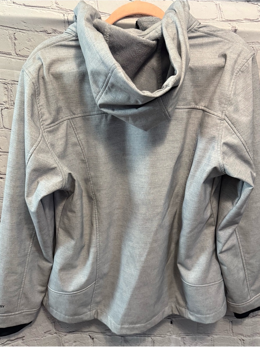 Free Country Light Gray Fleece-Lined Hooded Zip Jacket - Picture 10 of 11